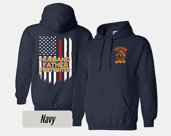 Custom Firefighter Hoodie: Patriotic Fireman Gift