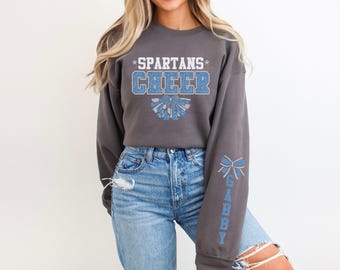 Spartans Cheer Sweatshirt With Name On The Sleeve