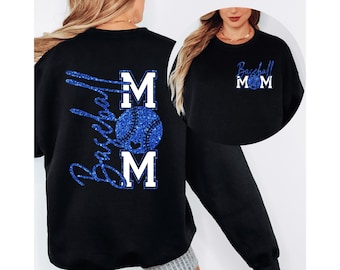 Baseball Mom Glitter Sweatshirt: Game Day Pullover