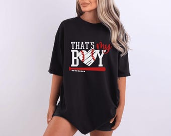 Custom That's My Boy Baseball Mom Comfort Colors T-Shirt