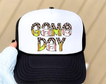 Game Day Baseball Softball Mom Trucker Hat