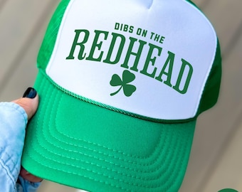 Dibs On The Redhead Shamrock Hat - St Patrick&#39;s Day Trucker Hat