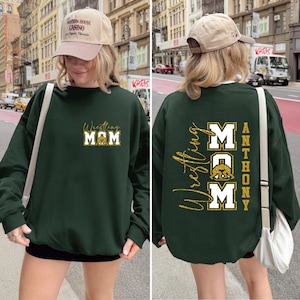 Custom Wrestling Mom Sweatshirt – Personalized Name Pullover, Sports Mom Gift, Supportive Team Apparel
