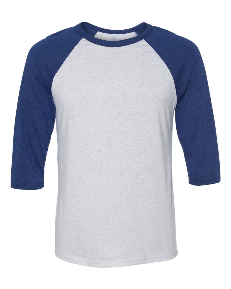 Blank Baseball Shirt Bella Canvas Three Quarter Sleeve Raglan Baseball ...