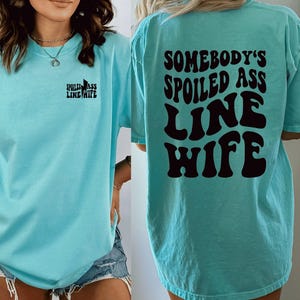 Lineman Wife Comfort Colors Shirt: Oversized Linewife Tee image 1
