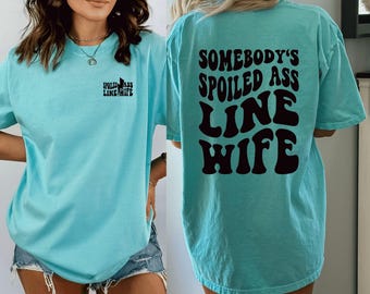 Lineman Wife Comfort Colors Shirt: Oversized Linewife Tee