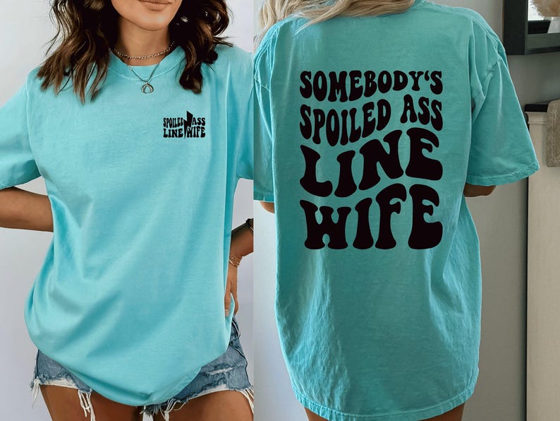 Lineman Wife Comfort Colors Shirt: Oversized Linewife Tee image 1