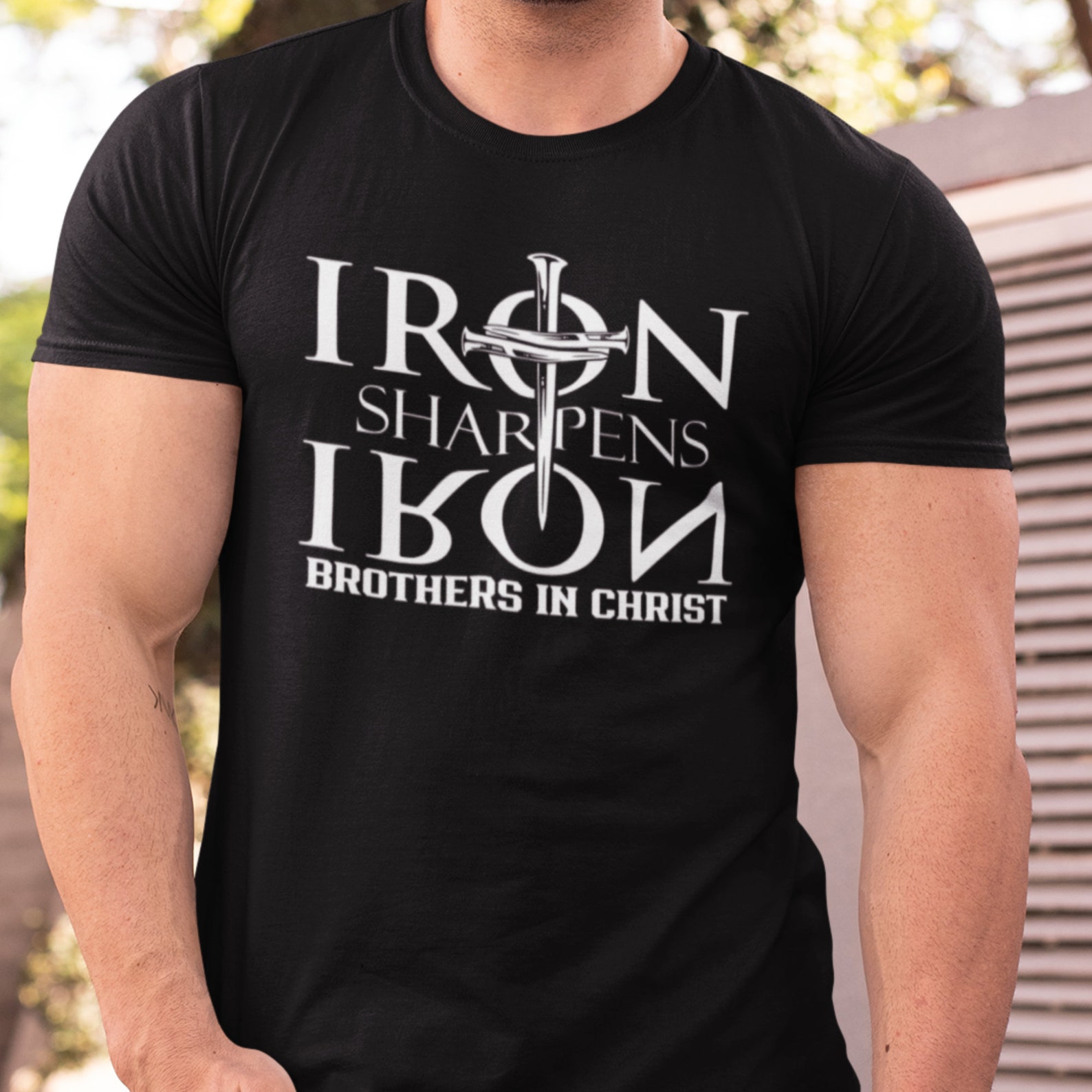 Iron Sharpens Iron Shirt Brothers In Christ Tshirt Men's Etsy