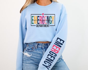 ER Nurse Crewneck Sweatshirt: Emergency Department First Responder