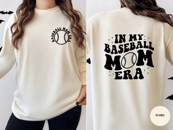 Camisa divertida de mama de beisbol camiseta de la era de mi mama de beisbol colores