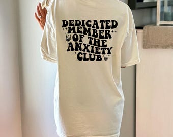 Anxiety Club T-Shirt: Funny Introvert Mental Health Tee