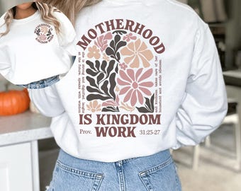 Motherhood is Kingdom Work Shirt - Christian Mom T-Shirt