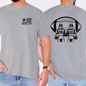 Personalized Football Dad T-Shirt: Custom Player Name & Number