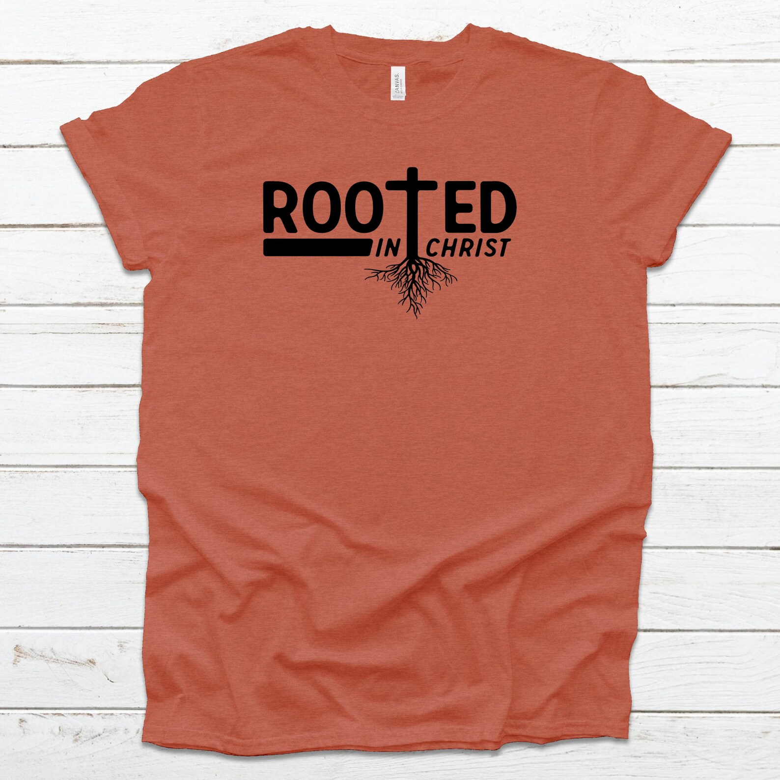 Rooted in Christ Christian Shirt Inspirational Shirt Etsy