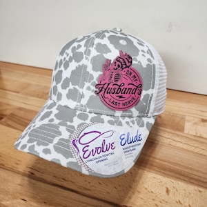 Custom Leather Patch Trucker Hat: Laser Engraved Women's Ponytail Cap