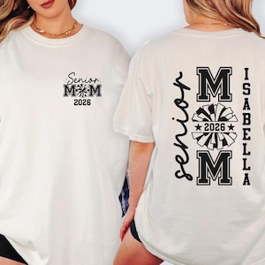 Personalized Senior Cheer Mom 2026 Comfort Colors Shirt