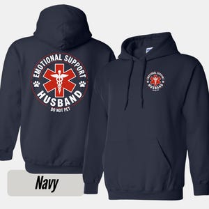 Emotional Support Husband Hoodie - Do Not Pet Graphic