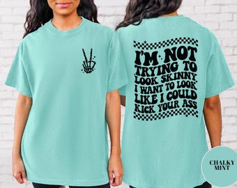 Funny Workout Shirt: Comfort Colors Oversized Fitness Tee