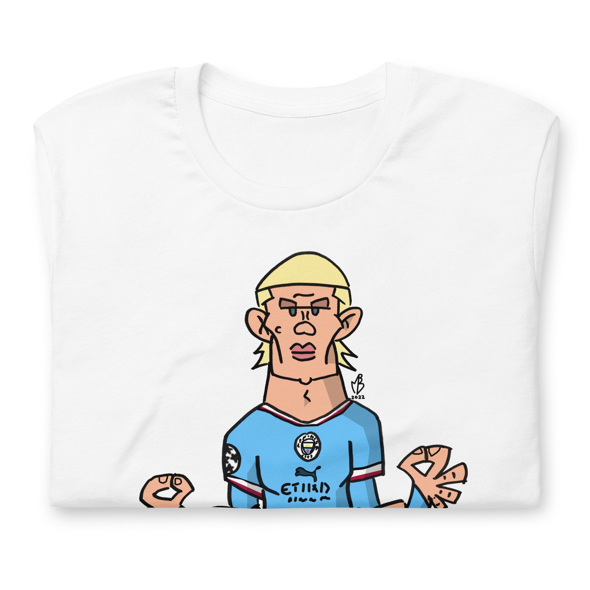 Erling Haaland Comic Tshirt, Man City Thirts, Bozzcomics Tee, Norway Shirt, Soccer Tshirt Gift 
