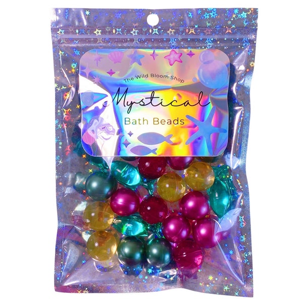 Mermaid Mix - 30 Pieces - Mystical Bath Oil Beads Pearls Gift for Mom Sister Friend