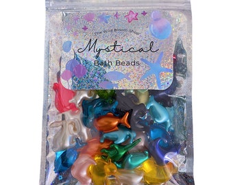 Animal Party Mix - 32 Pieces - Mystical Bath Oil Beads Pearls Gift for Mom Sister Friend