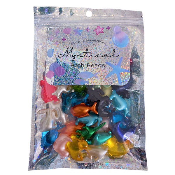 Animal Party Mix - 32 Pieces - Mystical Bath Oil Beads Pearls Gift for Mom Sister Friend