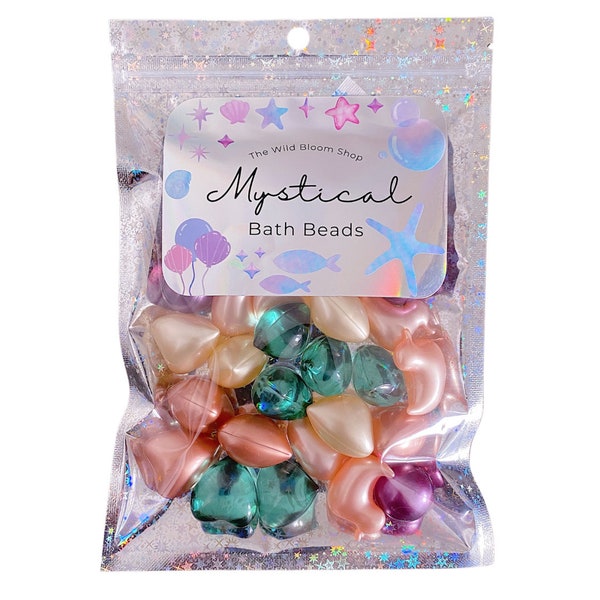 Unicorn Mix - 30 Pieces - Mystical Bath Oil Beads Pearls Gift for Mom Sister Friend