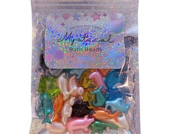 Animal Party Mix - 32 Pieces - Mystical Bath Oil Beads Pearls Gift for Mom Sister Friend