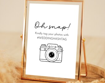 Modern Wedding Hashtag Sign Template • Minimalist Social Media Sign • Editable Share The Love Sign • Boho Wedding Photo Booth Sign LULLABY