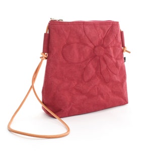 Borsa originale VIOLA in carta Kraft tex, pelle vegana, carta lavabile, snappap, piccola borsa per tutti i giorni