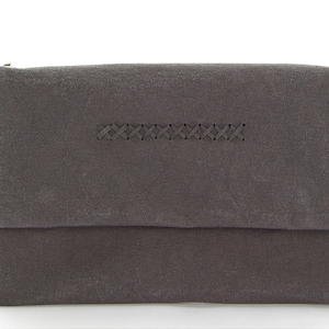 Borsa dal design alla moda OLGA L in carta Kraft tex, pelle vegana, carta lavabile, snappap, piccola borsa per ognuno