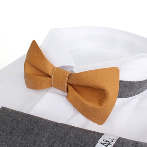 Papillon da uomo, accessorio moda eco, papillon per matrimonio boho, cravatte, realizzato in carta Kraft lavabile / SnapPap / pelle vegana