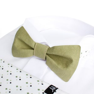 Papillon da uomo, accessorio moda eco, papillon per matrimonio boho, cravatte, realizzato in carta Kraft lavabile / SnapPap / pelle vegana