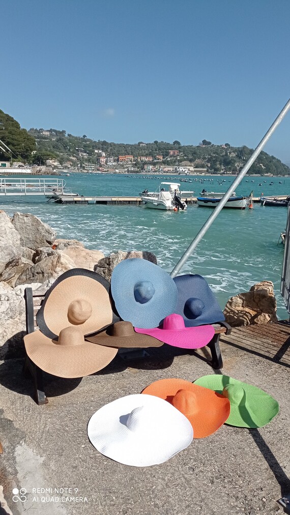 70CM Diameter Wide Brim Oversized Beach Hats for Women Big Straw