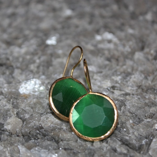 Orecchini A Clip Lunghi Placcati Oro Con Pietra Chiara - Eleganti E Comodi Per Non Forate - Bello London