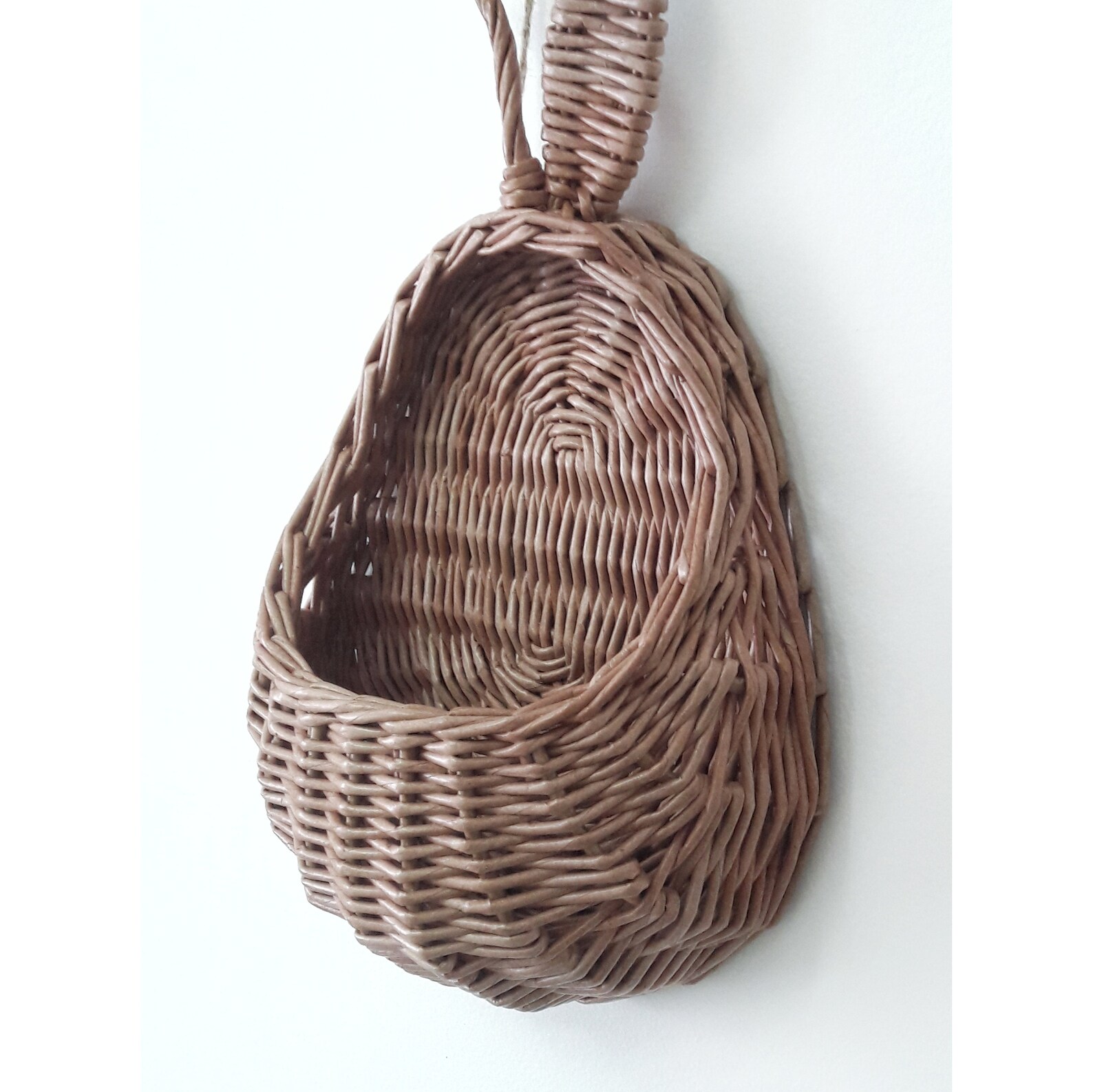 Hanging Basket Wallmounted Basket Wicker Wall Basket Wall Etsy