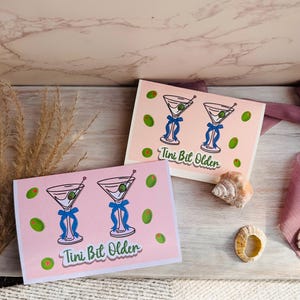 Tini Bit Older grappige martini-verjaardagskaart – Leuke wenskaart met cocktailthema