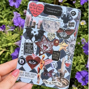Gothic Kindle Insert, Printable Kindle Case Insert, Dark Academia Collage Digital Download, Witchy Kindle Paperwhite & Basic Kindle Decor