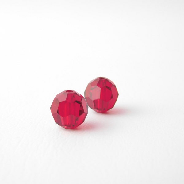 2 St. SWAROVSKI ELEMENTS PERLEN / Siam / 8 mm