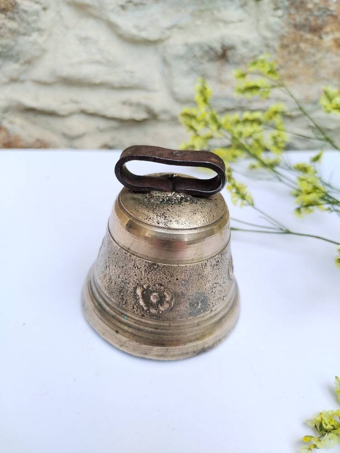 Old Brass Livestock Bell Swiss Goat Bell Etsy