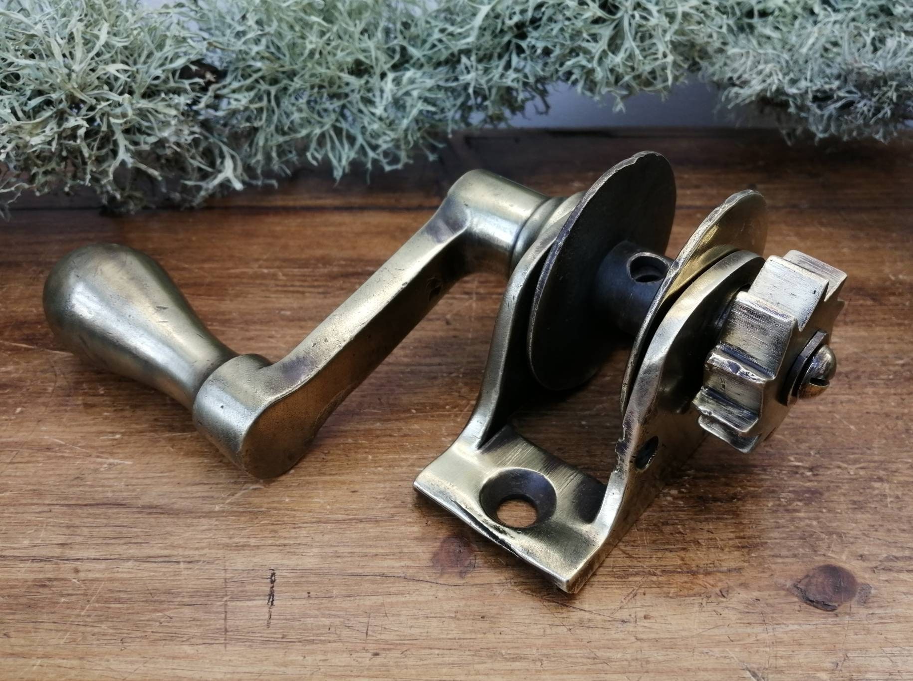 Rare Antique Brass Hand Crank / Winch Boat Maritime Rope Etsy