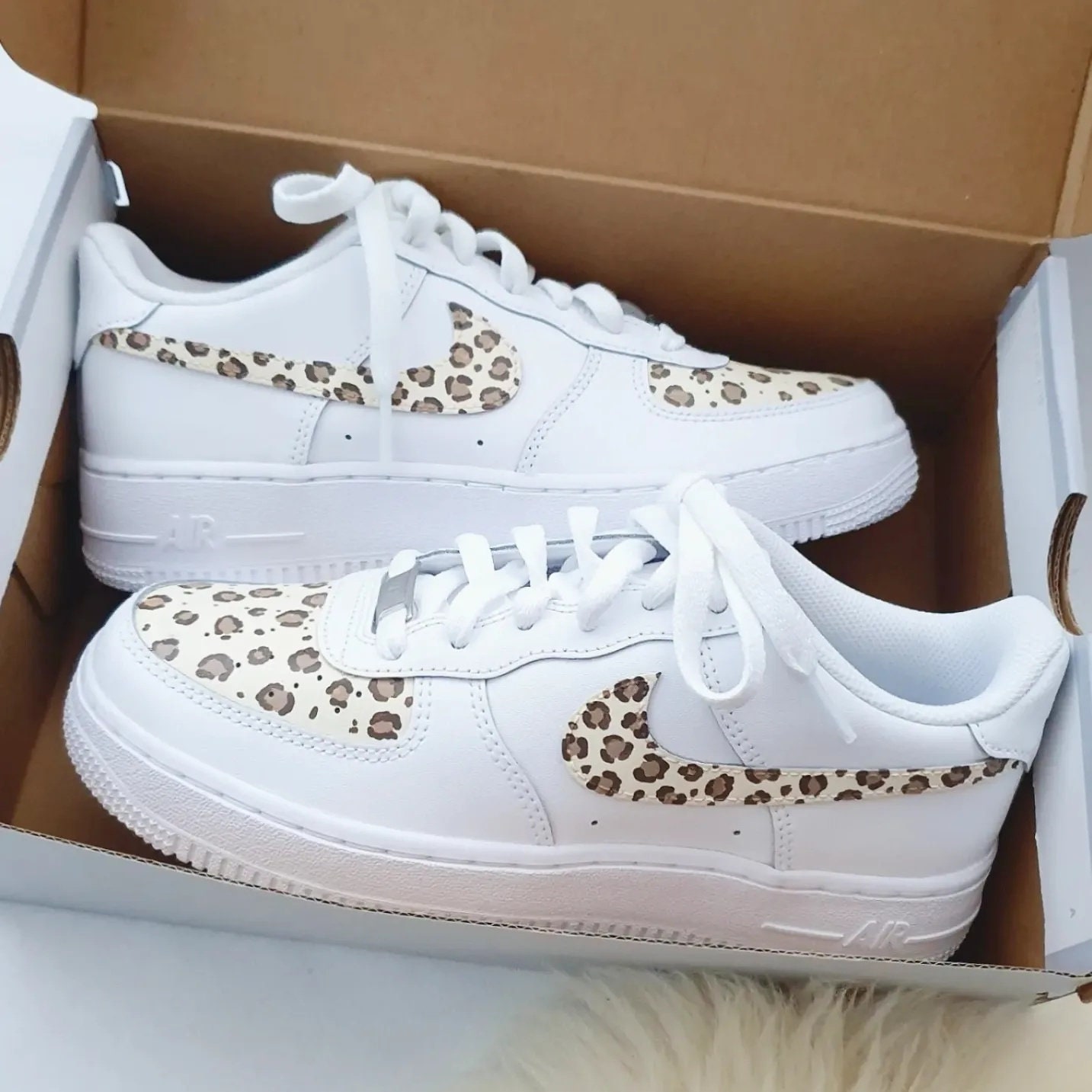 Womens Court Legacy Lift Leopard White Sneakers Customized -  Finland
