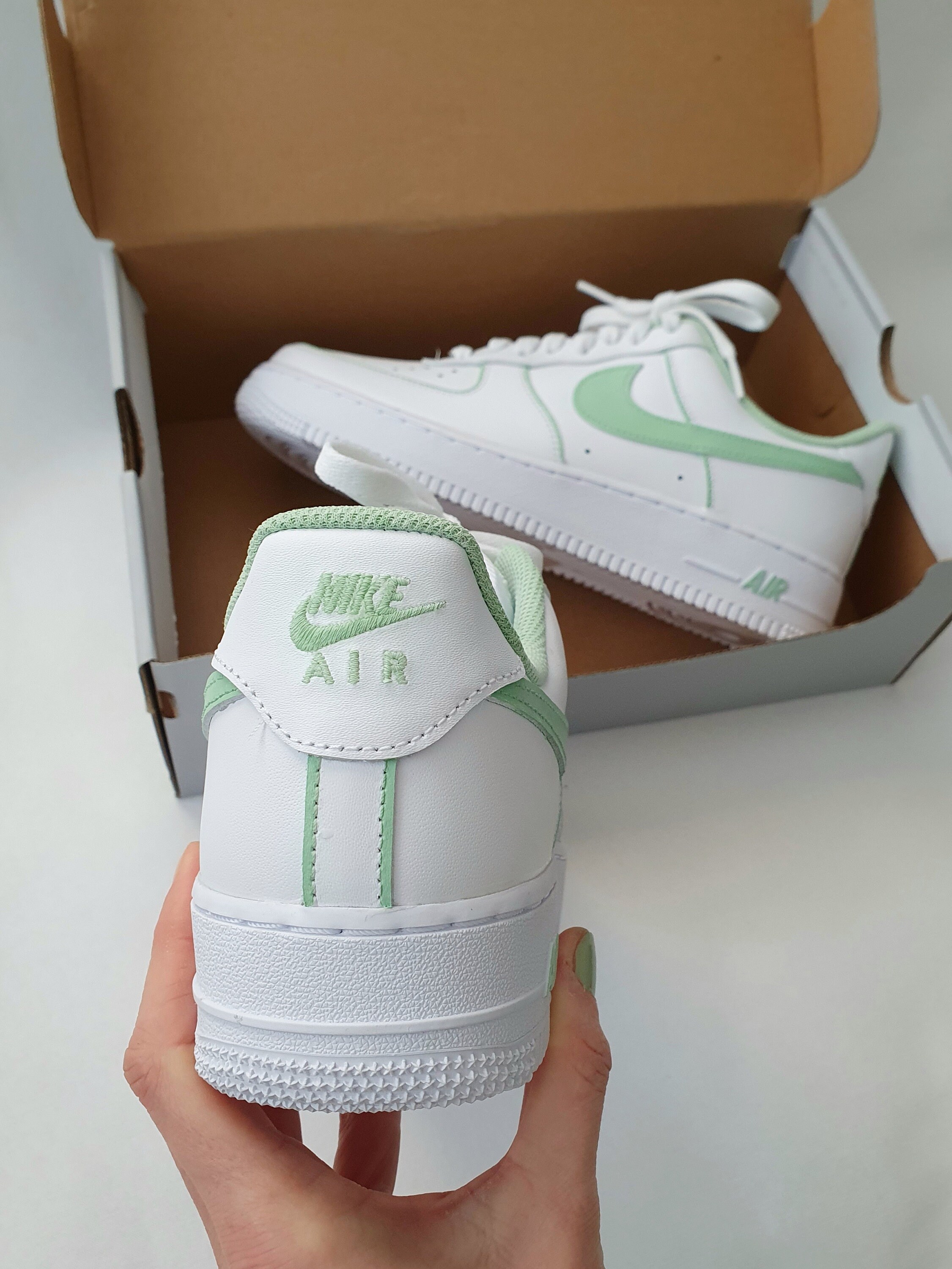 nike air forces sage green