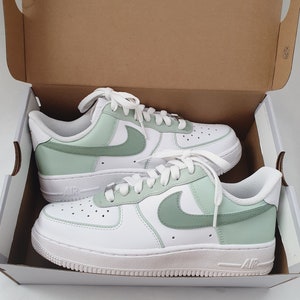 Nike Air Force 1 'Matcha'. (AF1 / Custom sneakers / Green sneakers)