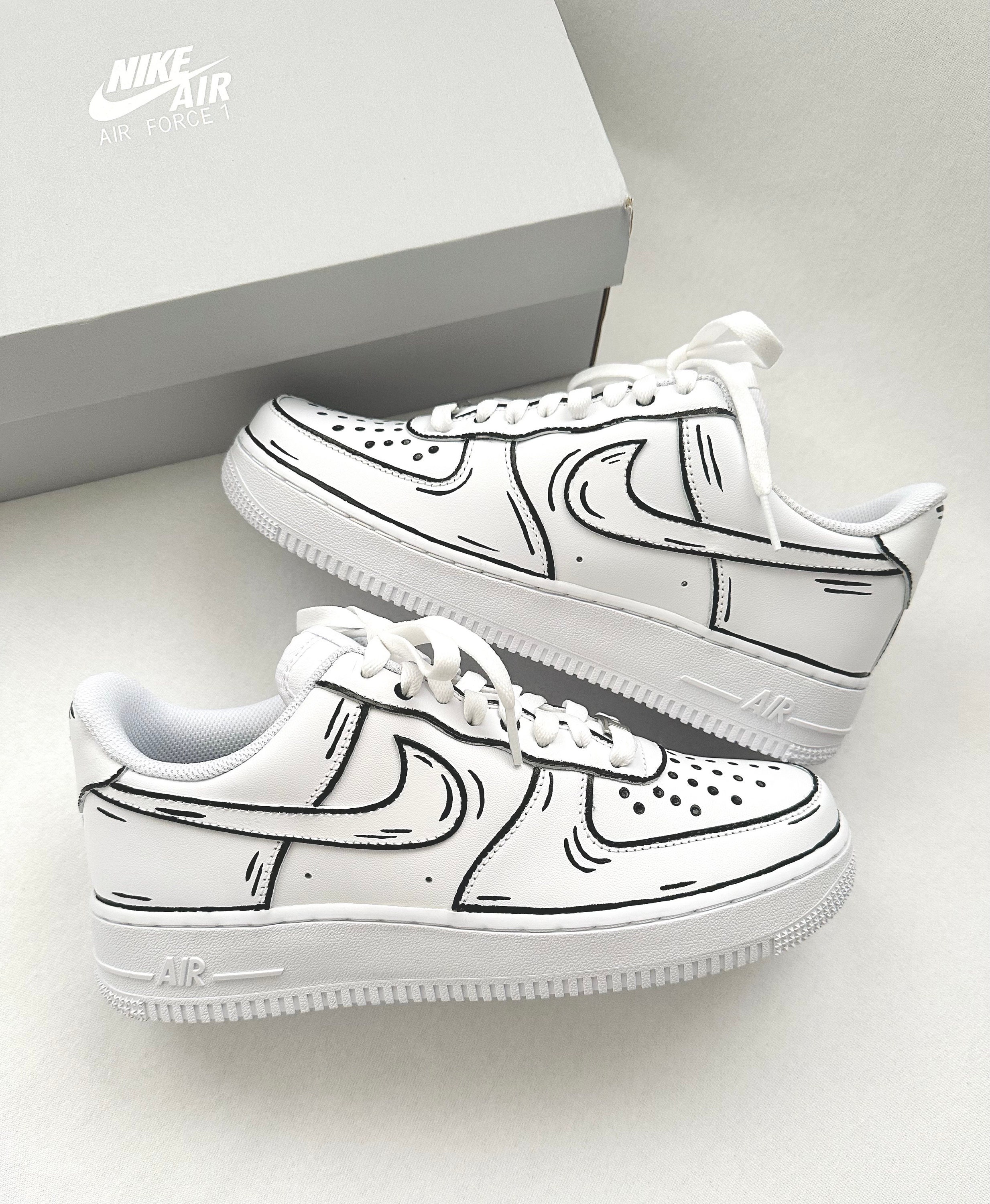 Nike Air Force 1 'sketch' / Cartoon AF1 / Custom Sneakers - Etsy Nike Air Force 1 'sketch' / Cartoon AF1 / Custom Sneakers - Etsy