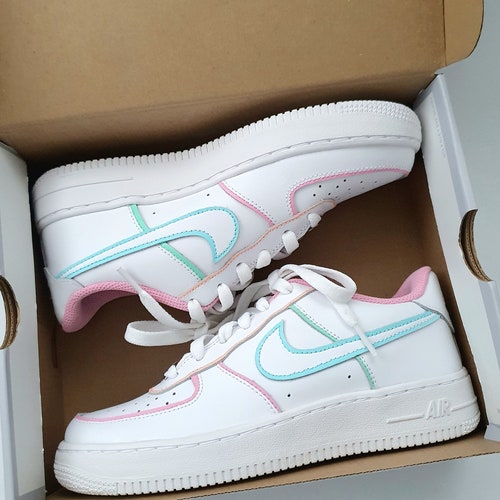 custom air force 1 blue roses