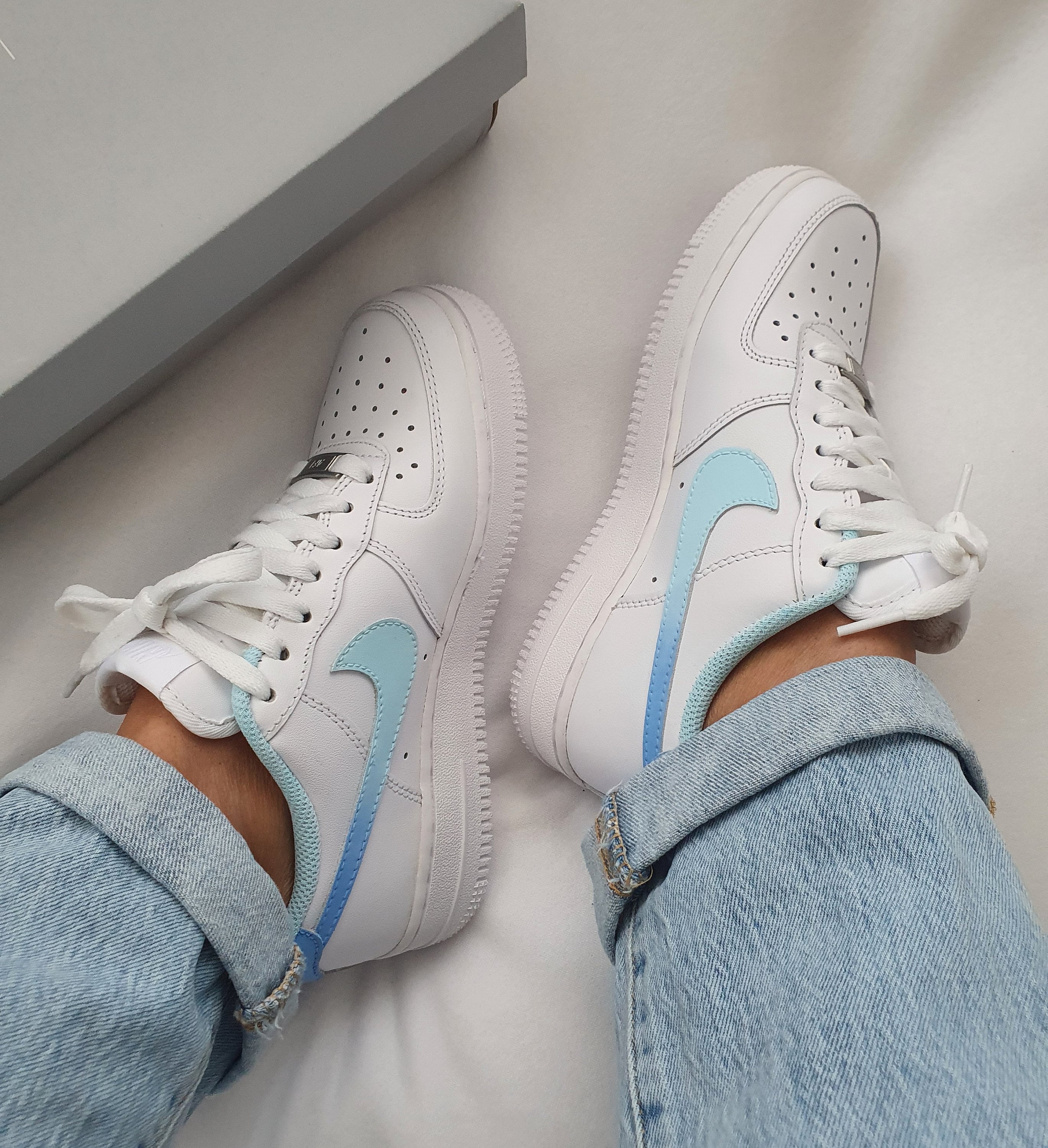 nike air force blue swoosh