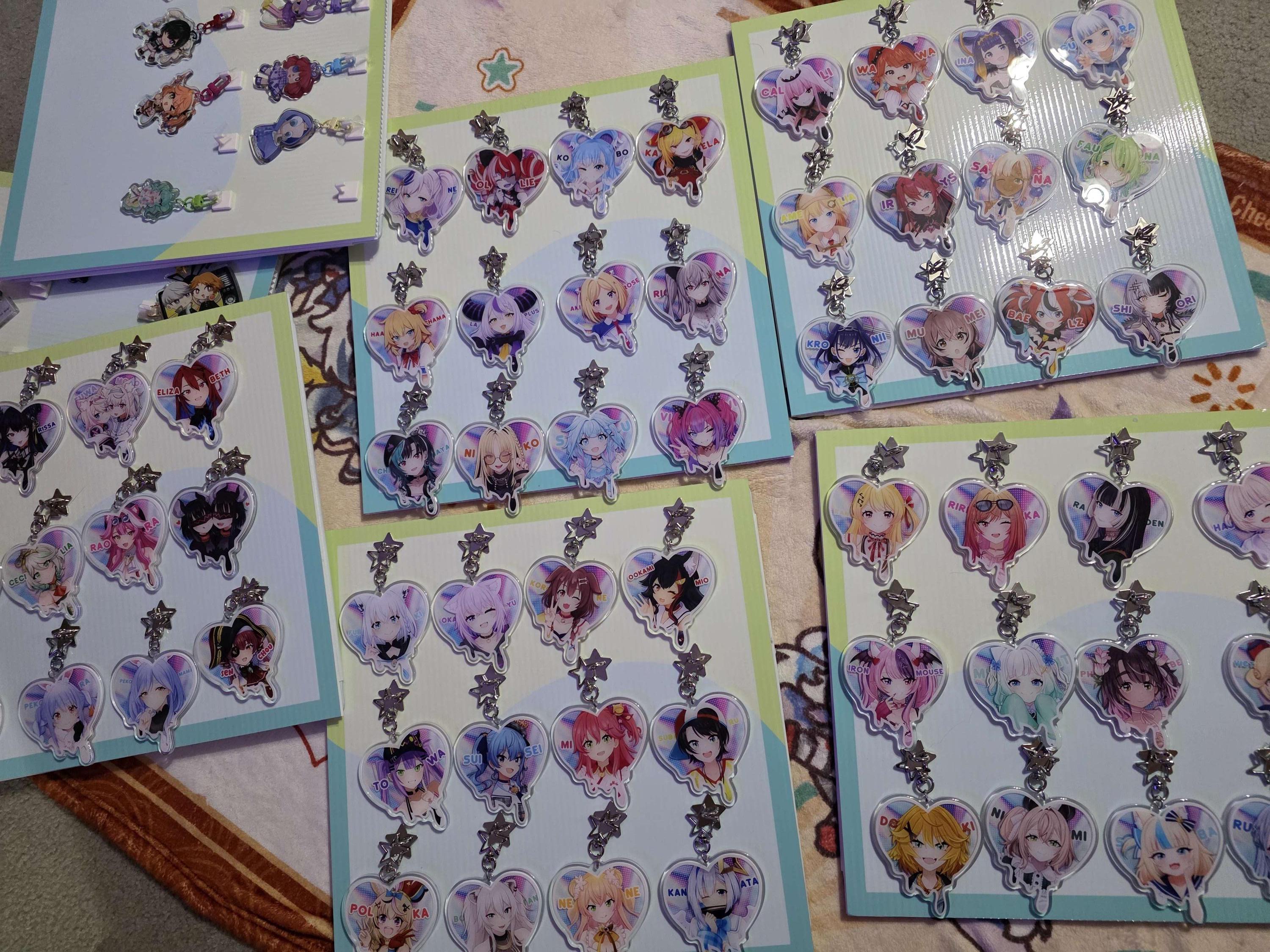 Hololive English 3D Heart Acrylic Keychains - Etsy