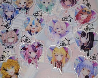 DEV_IS ホロライブ 3Dハート アクリルキーホルダー - Etsy 日本