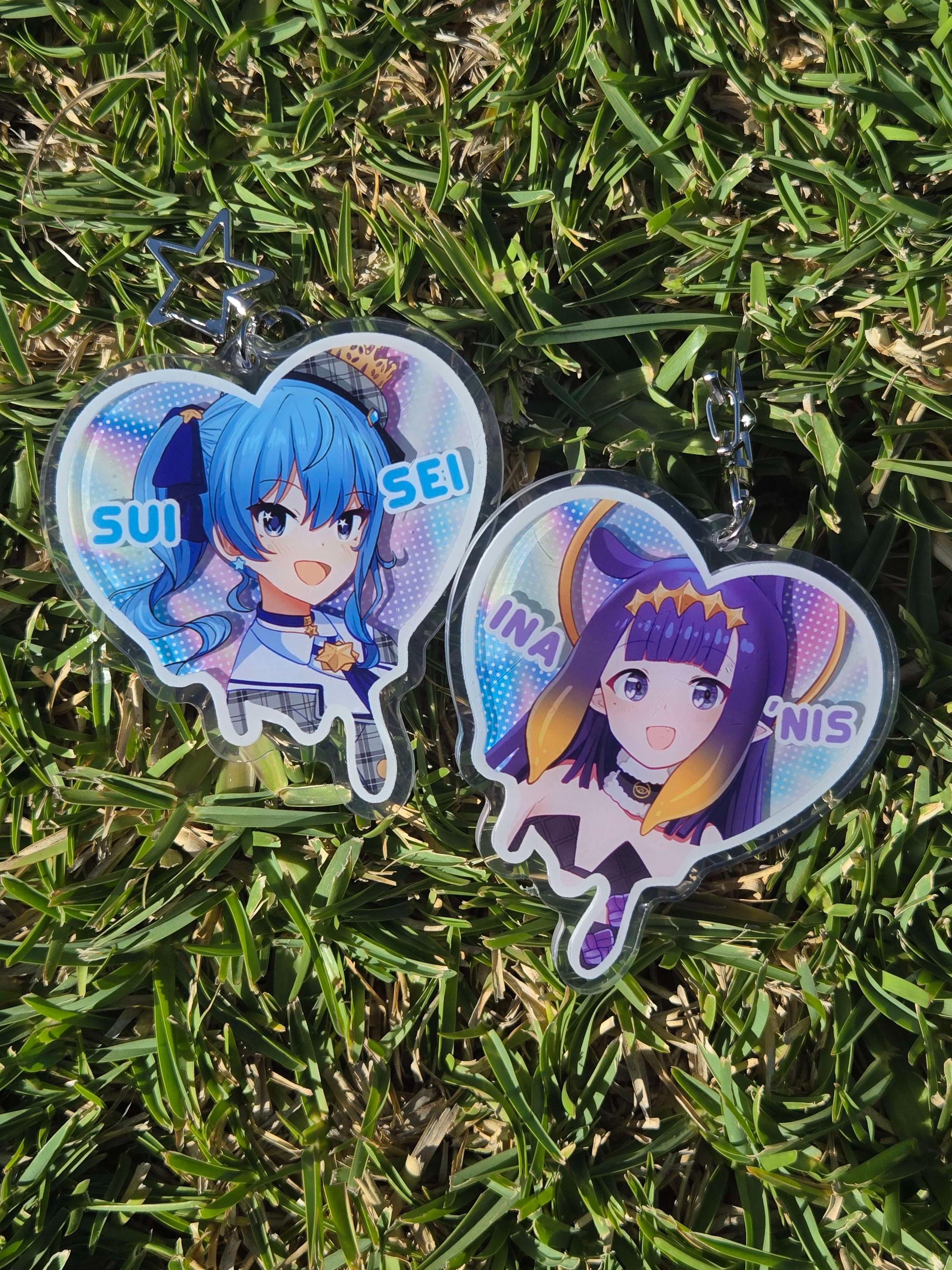 Hololive 3D Heart Acrylic Keychains ( Hololive English & Indonesia) - Etsy
